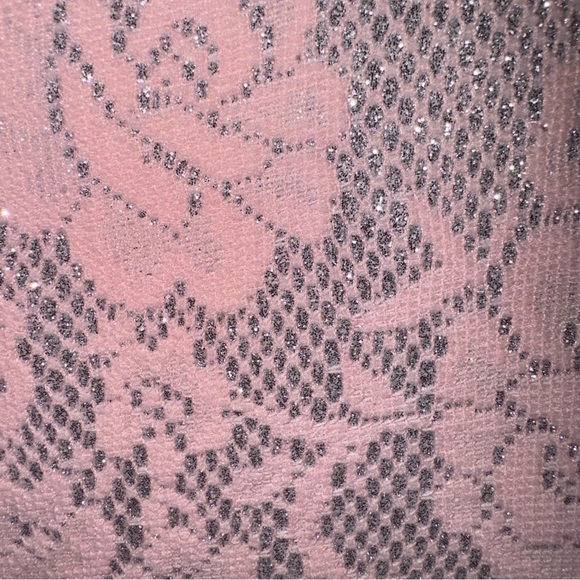 Elegant Lace Dress with chiffon train Coral/Silver 7 - Picture 5 of 9